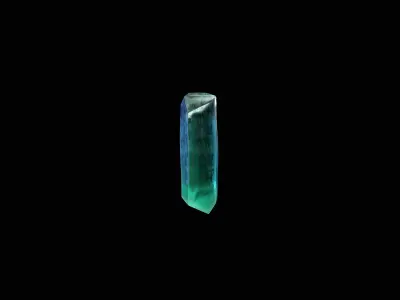 Crystal Low Poly Pbr Set emerald stone Low-poly 3D model