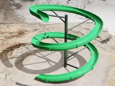 Water Slide Low-poly 3D model order