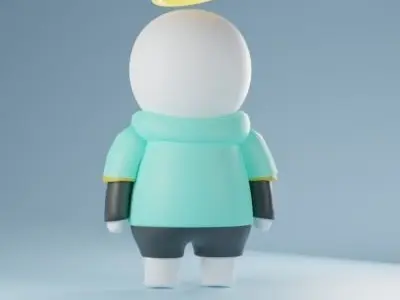  seal cartoon character model 3D Low-poly 3D model