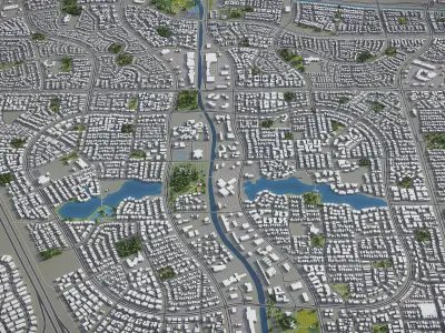 Irvine  Low-poly 3D model