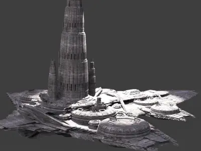 Star Freighter Grand battleship Kitbash 1  3D model