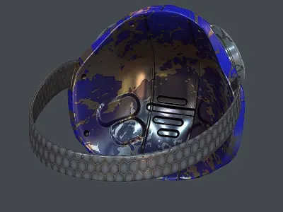 Gas mask helmet 3d model scifi Low-poly  Low-poly 3D model 485