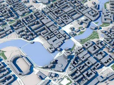 Tampere City Finland 3D model