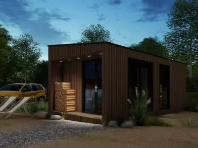 3D model of a modular sauna 3D model