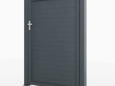 Aluminum Fence Model 2 10cm Wall 3D Model Pack