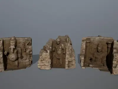 buda temple  Low-poly 3D model