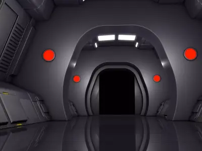 Sci Fi Corridor Spaceship 3D model