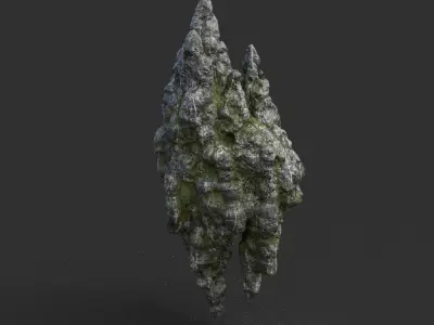 Low poly Stalactite Cave Rock Modular Pack C2 2020 Low-poly 3D model