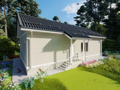 Cottage on the forest 3D model