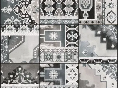 ABK Play Carpet Mix Grey Set 2 3D model