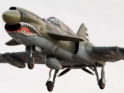  Viper P-40 Fighter Aircraft Concept  3D model