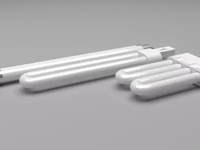 Fluorescent Tubes Set 3D model