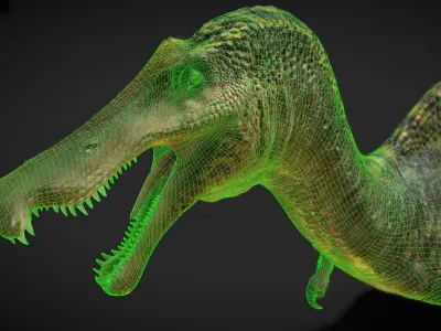 Irritator challengeri Low-poly 3D model