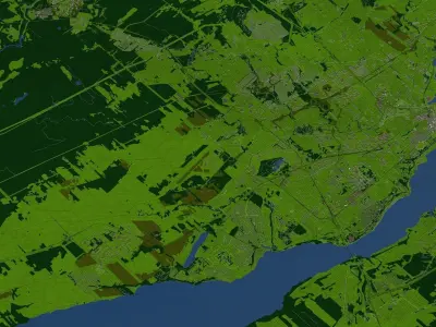 Quebec City of Canada 3d Model Low-poly 3D model