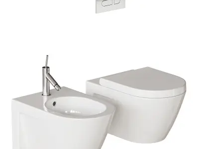 Duravit Starck 2 WC Full Set 3D model