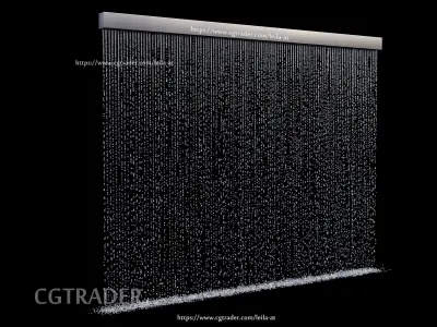 Waterfall Wall Rain Curtain Fountains 3D model