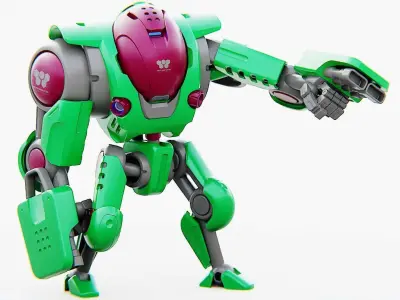 BATTLE DROID S-200   RIGGED 3D model