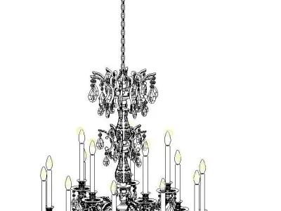 Schonbek Milano chandelier 3D model