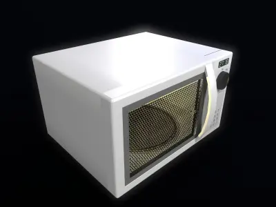 Microwave Low-poly 3D model