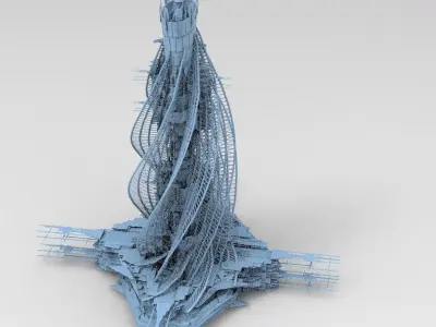 London Modern Sci Tower 4 3D model