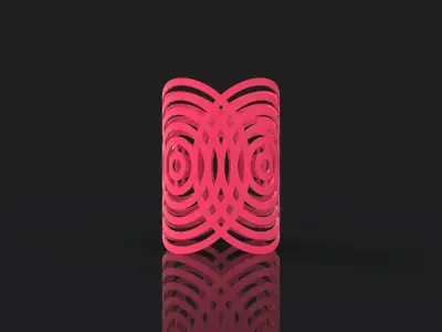 Circular Disc Lampshade 3D print model