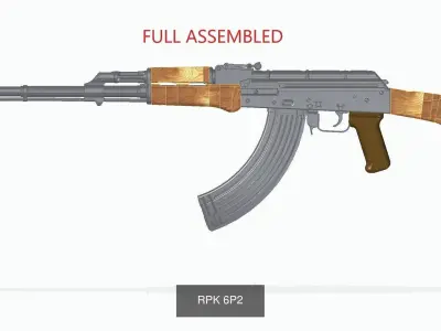 Kalashnikov ak - assault rifle 3D Model Pack