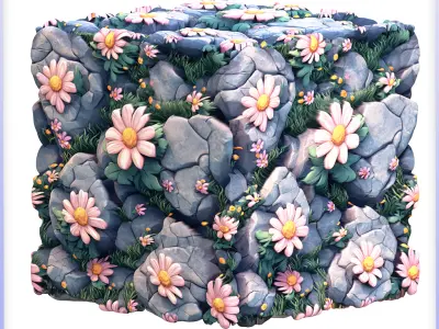 Stylized Stone Floor Seamless Texture Texture purchase