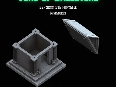 TONS OF SKELETONS - CEMETERY TERRAIN PACK 3D print model