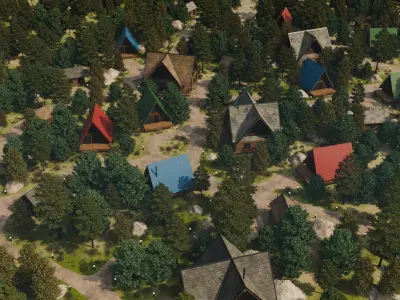 Countryside Village Overview 3D model