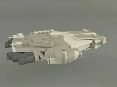  fantastic spacecraft 3D model