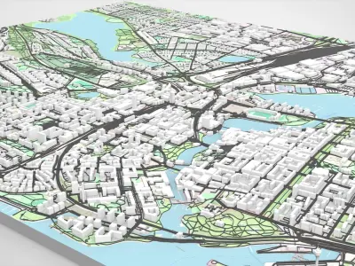 Cityscape Tampere Finland 3D model