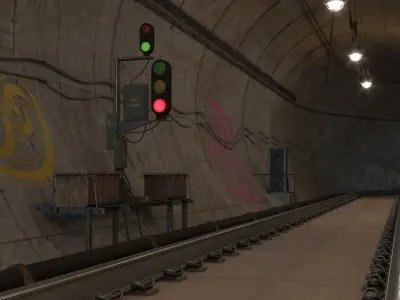 Subway Tunnel 3D model