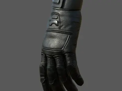 Gloves protection lather military combat soldier armor scifi  Low-poly 3D model