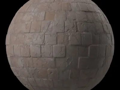 Pavement Materials 43- Slat Stone Paving Sbsar Pbr 4k Seamless Texture