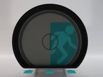 Sci-Fi Door Low-poly 3D model