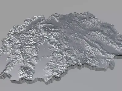 North Macedonia Terrain Country 3D model