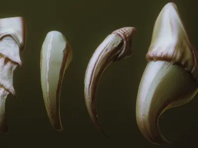 NAILS - 24 Character and Creature Nails 3D model