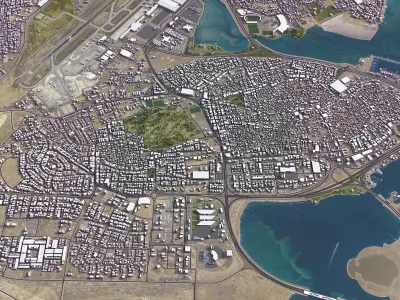 Muharraq Low-poly 3D model