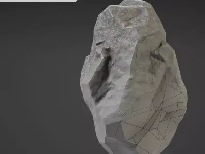 Stone Big - 3rd Low-poly 3D model