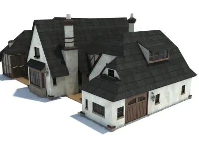 English Style Family House 3d Model 3D model