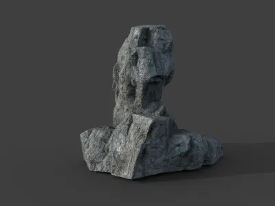 Cliff Rock 2-6 Low-poly 3D model