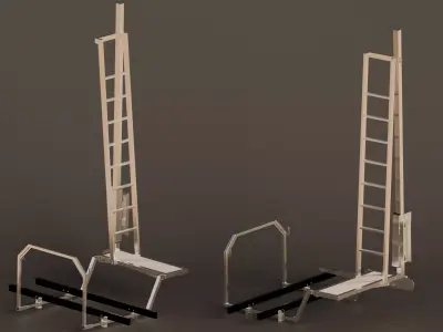 Sci-Fi Futuristic Ladder  3D Model Low-poly 3D model