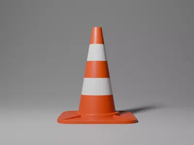 Traffic cone 3D model Free 3D model