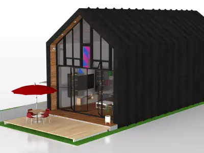 Duplex Home Low-poly 3D model