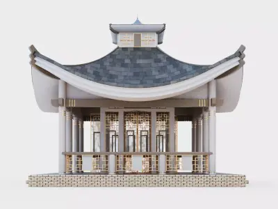 Chinese Style Pavilion Gazebo 3D model