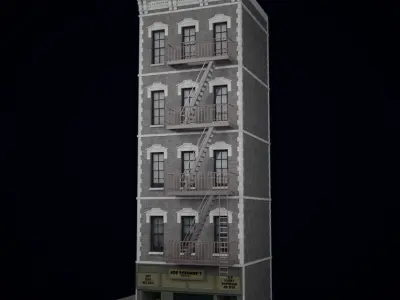New York Building kit v4 Low-poly 3D model