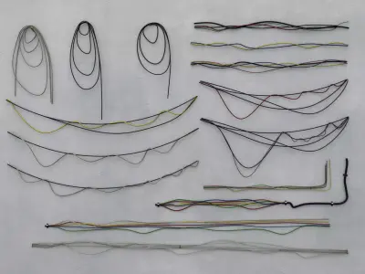 Wire Set 01 Low-poly 3D model