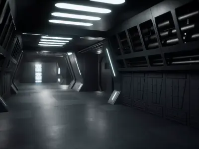 Light Cruiser Style asset Pack Low-poly 3D model