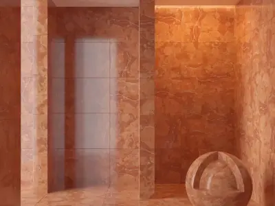 Marble wall 128 3D model