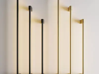 Desing Lamps Scan wall light Low-poly 3D model